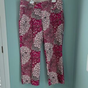 Lily Pulitzer Palm Beach Fit -Vibrant Floral Women's Cropped Pants size 10